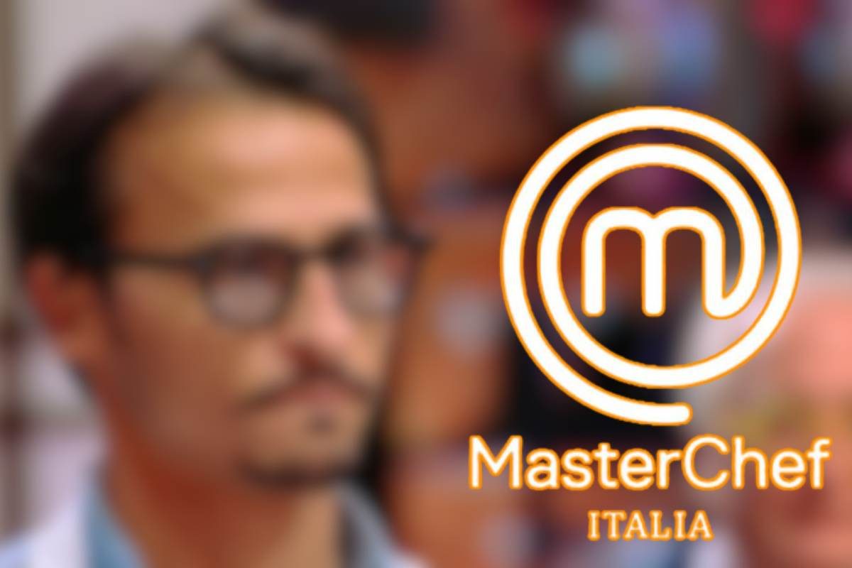 Francesco Aquila pixellato e logo MasterChef