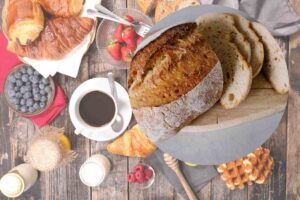 cucina e pane nel cerchio