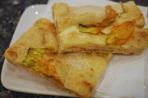 pizza coi fiori di zucca
