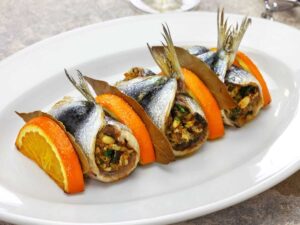 sarde a beccafico con arancia